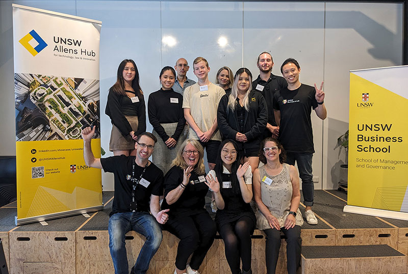 Winners and judges of the UNSW LegalTech startup Hatchathon