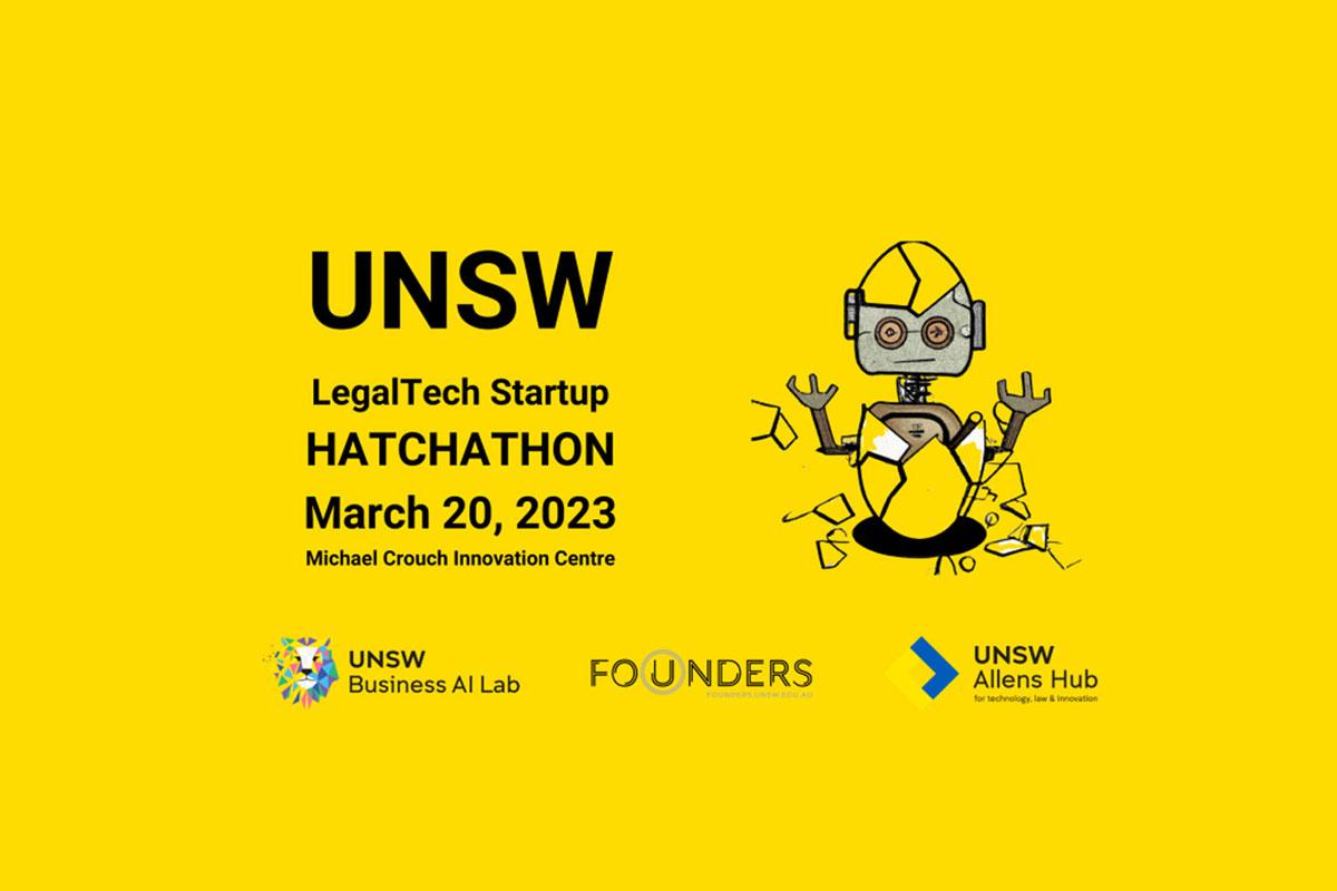 Poster for UNSW LegalTech Startup Hatchathon