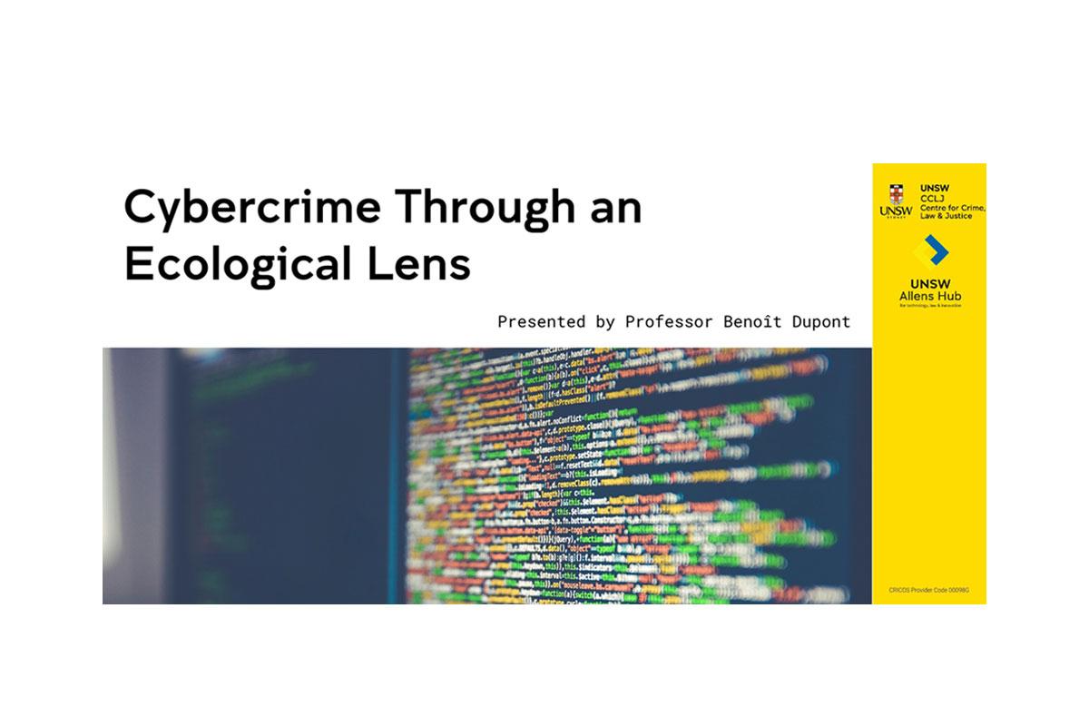 Cybercrime Through an Ecological Lens event flyer